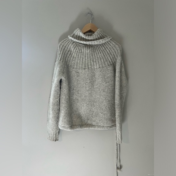 Madewell Sweaters - Madewell Snowbound Drawstring Wool Mohair Blend Pullover‎ Sweater Sz M Gray